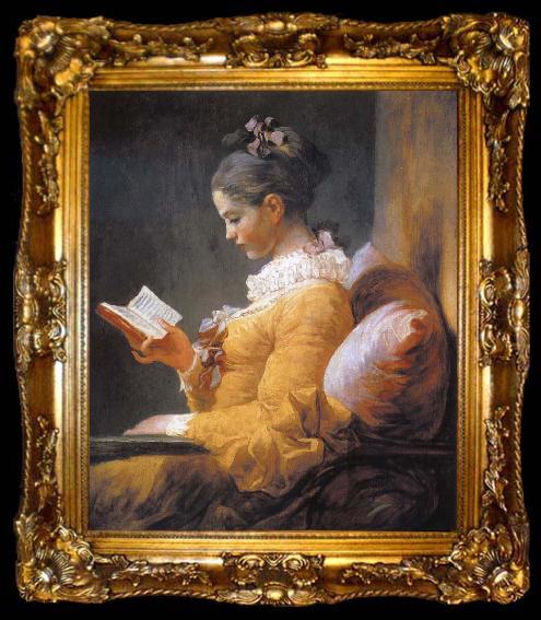 framed  Jean Honore Fragonard A Young Girl Geading, ta009-2